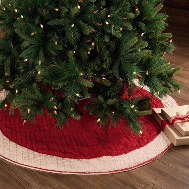 Chenille Christmas Christmas Tree Skirt 55 VHC Brands - The Fox Decor